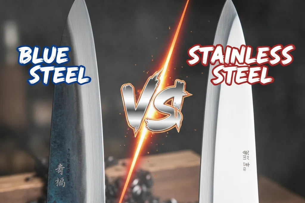 Blue Steel vs Stainless Steel: Which Japanese Knife Steel Fits Your Kitchen Best?