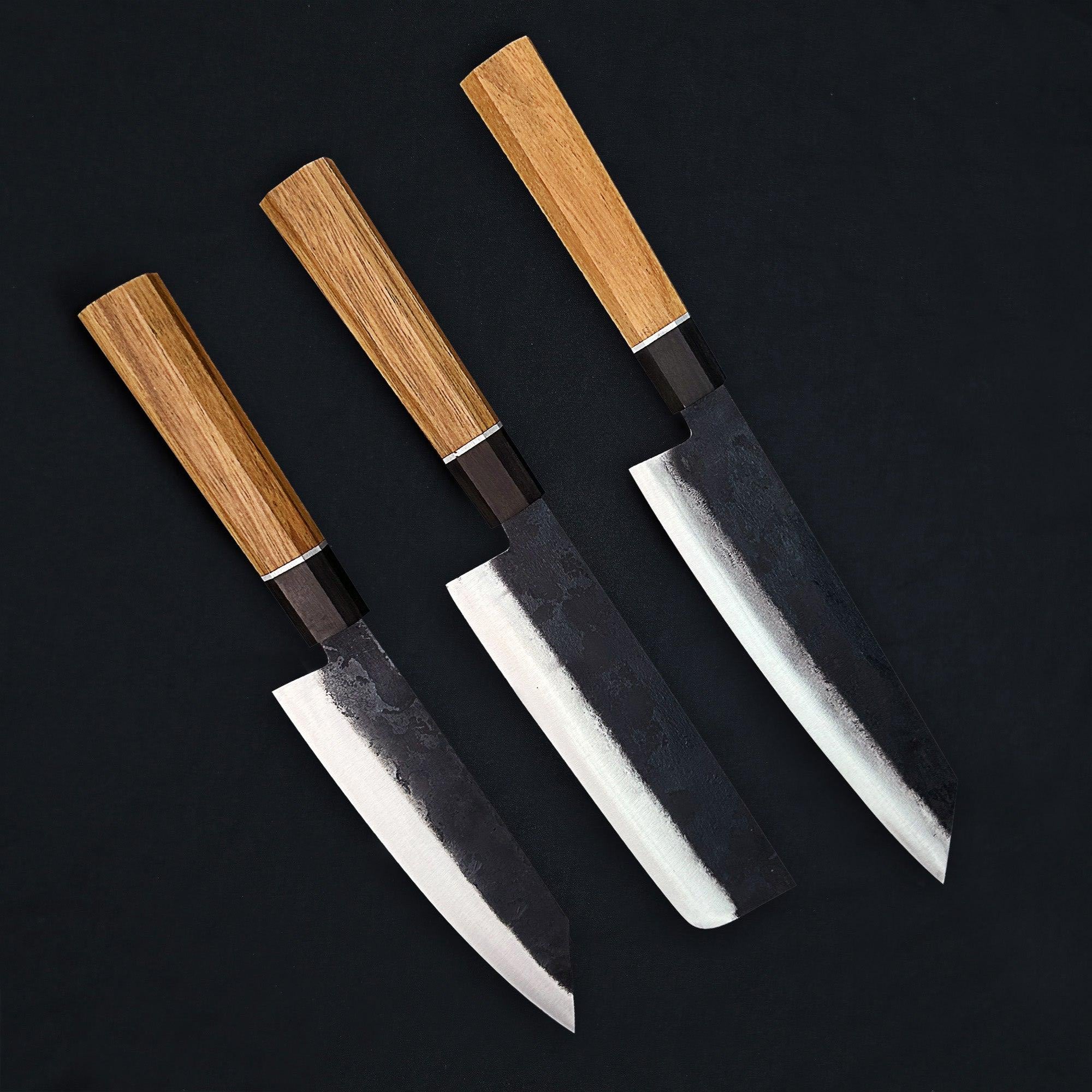 3-Piece Premium Blue Steel Japanese Knife Set - Lewis Knife