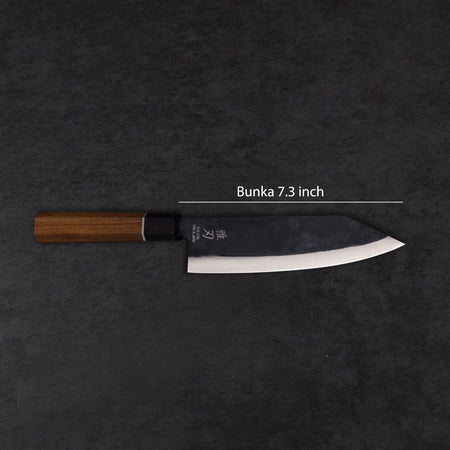 Bunka Blue Steel Rosewood Handle 185mm - Lewis Knife