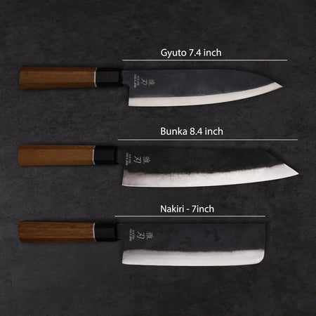3-Piece Blue Steel Rosewood Signature Collection - Lewis Knife
