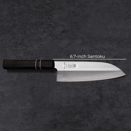 Santoku VG-10 Ebony Wood Handle 170mm - Lewis Knife