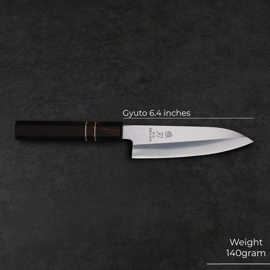 Gyuto VG-10 Ebony Wood Handle 165mm - Lewis Knife