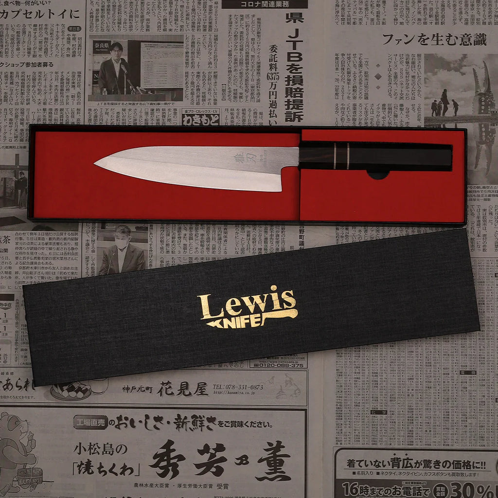 Gyuto VG-10 Ebony Wood Handle 165mm - Lewis Knife