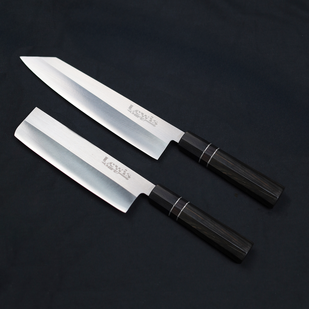 2-Piece VG-10 Japanese Knife Set V2 (Gyuto & Nakiri) by Lewis Knife – Precision & Craftsmanship