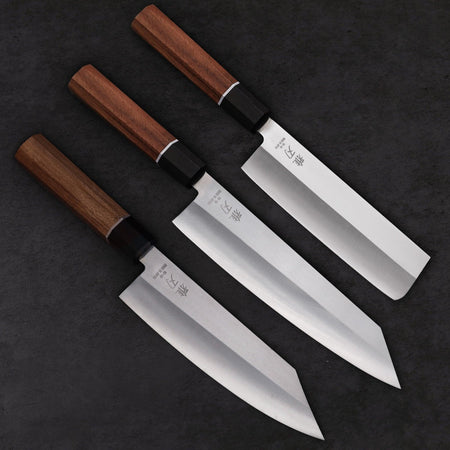 3-Piece VG-10 Rosewood Handle Knife Set - Lewis Knife
