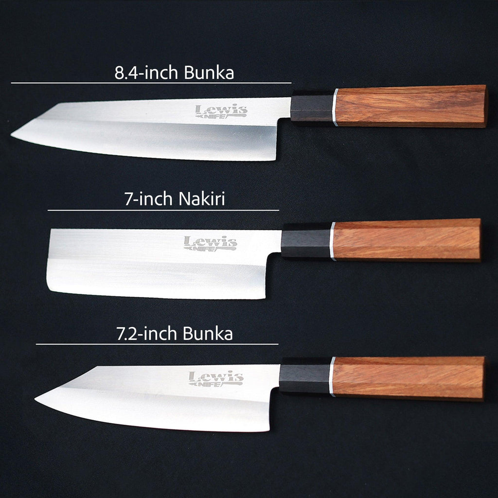 3-Piece VG-10 Rosewood Handle Knife Set - Lewis Knife