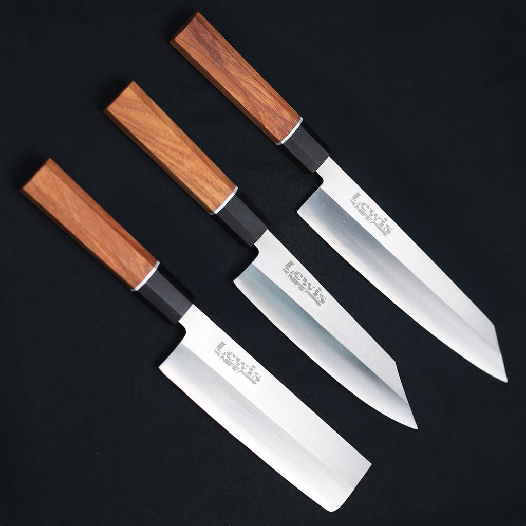 3-Piece VG-10 Rosewood Handle Knife Set