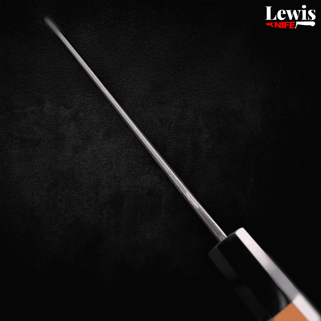 Santoku Blue Steel #2 Kurouchi 165mm - Lewis Knife