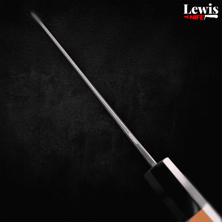 Santoku Blue Steel #2 Kurouchi 165mm - Lewis Knife