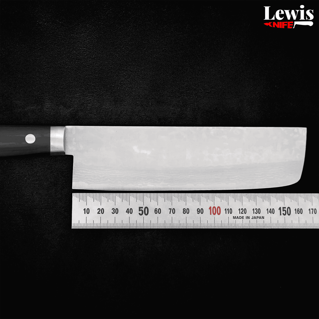 Nakiri VG-10 Damascus Western Black Handle 165mm - Lewis Knife