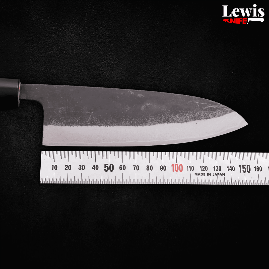 Santoku White Steel #2 Kurouchi 150mm - Lewis Knife