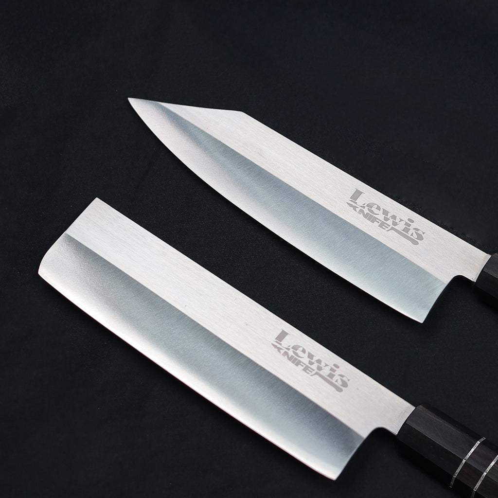 2-Piece VG-10 Japanese Knife Set V2 (Bunka & Nakiri) by Lewis Knife – Precision & Craftsmanship