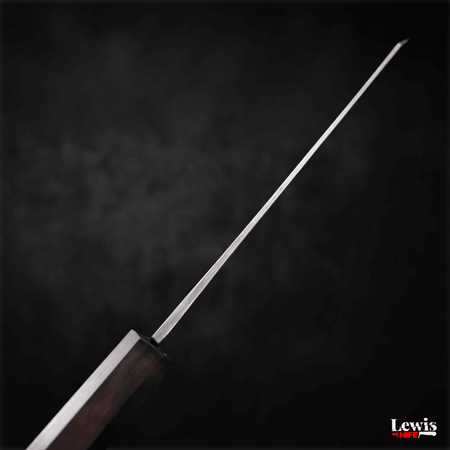 Bunka Blue Steel #1 Kurouchi Ebony Handle 190mm - Lewis Knife