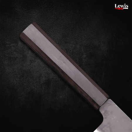 Bunka Blue Steel #1 Kurouchi Ebony Handle 190mm - Lewis Knife
