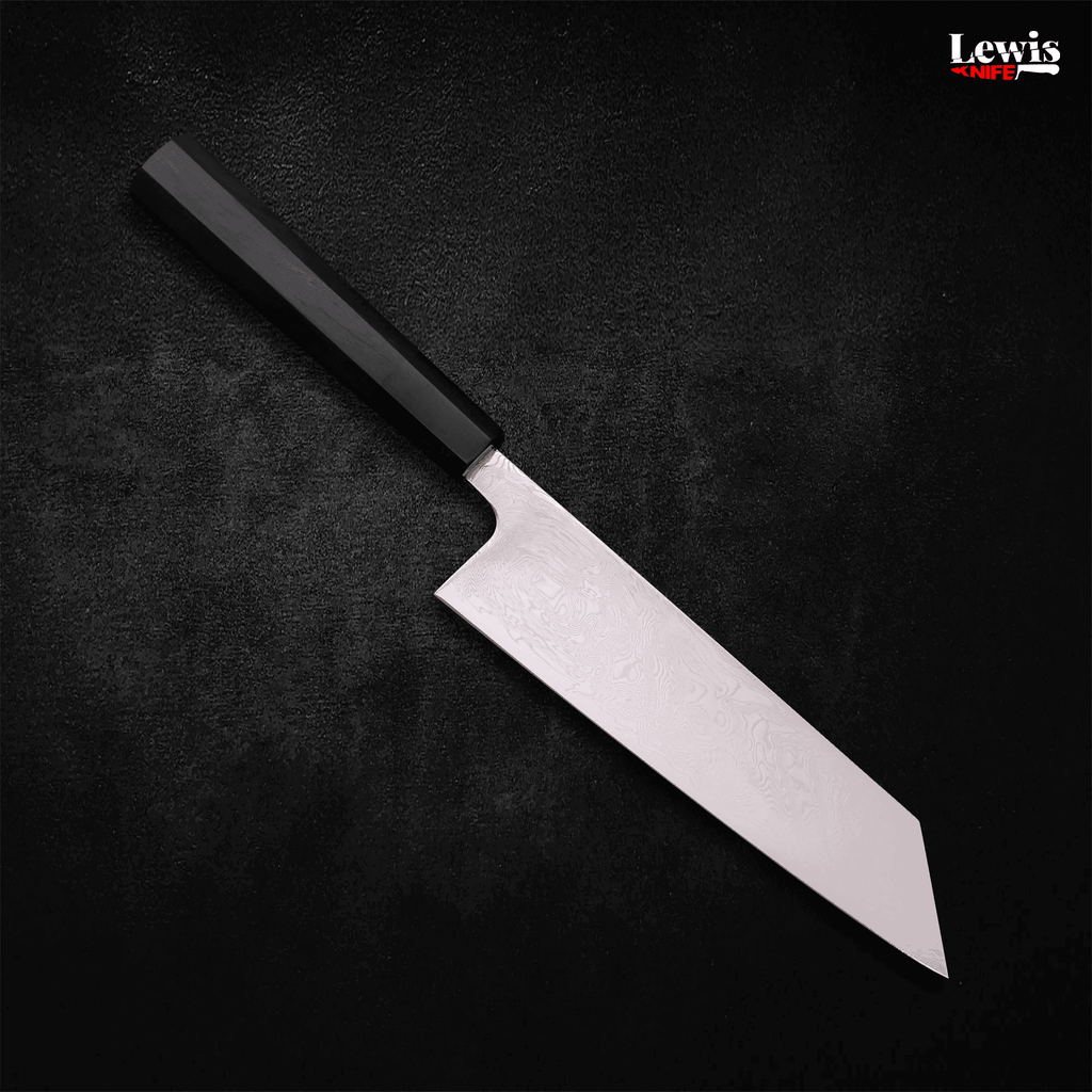 Bunka SLD Wave Nickel Damascus Buffalo Ebony Handle 170mm - Lewis Knife