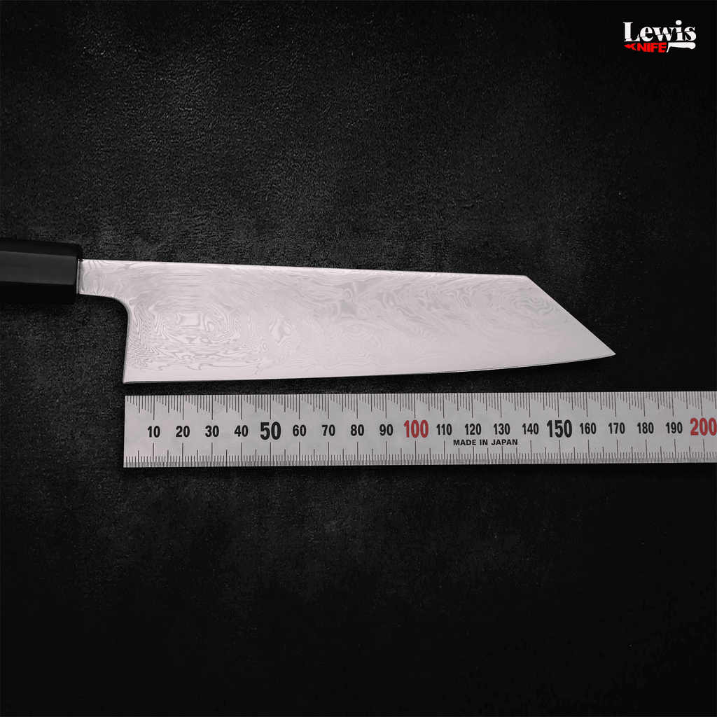 Bunka SLD Wave Nickel Damascus Buffalo Ebony Handle 170mm - Lewis Knife