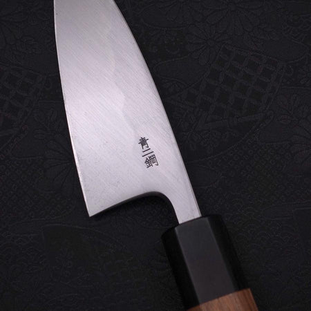 Deba-Blue-steel-2-Kasumi-Walnut-Handle-120mm-Blue-steel-2-Kasumi-Japanese-Handle-Musashi-Japanese-Kitchen-Knives-3 - Lewis Knife