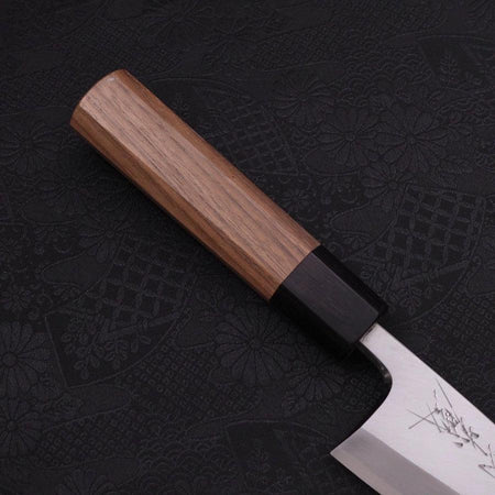 Deba-Blue-steel-2-Kasumi-Walnut-Handle-120mm-Blue-steel-2-Kasumi-Japanese-Handle-Musashi-Japanese-Kitchen-Knives-6 - Lewis Knife