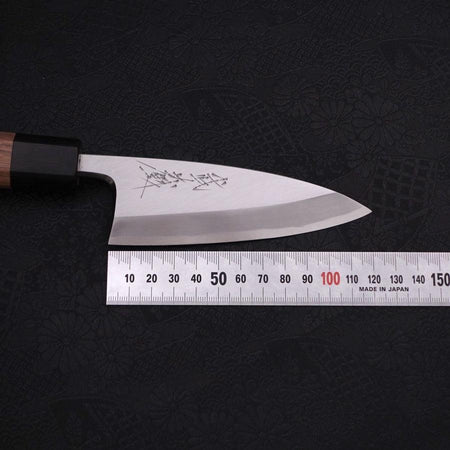 Deba-Blue-steel-2-Kasumi-Walnut-Handle-120mm-Blue-steel-2-Kasumi-Japanese-Handle-Musashi-Japanese-Kitchen-Knives-7 - Lewis Knife