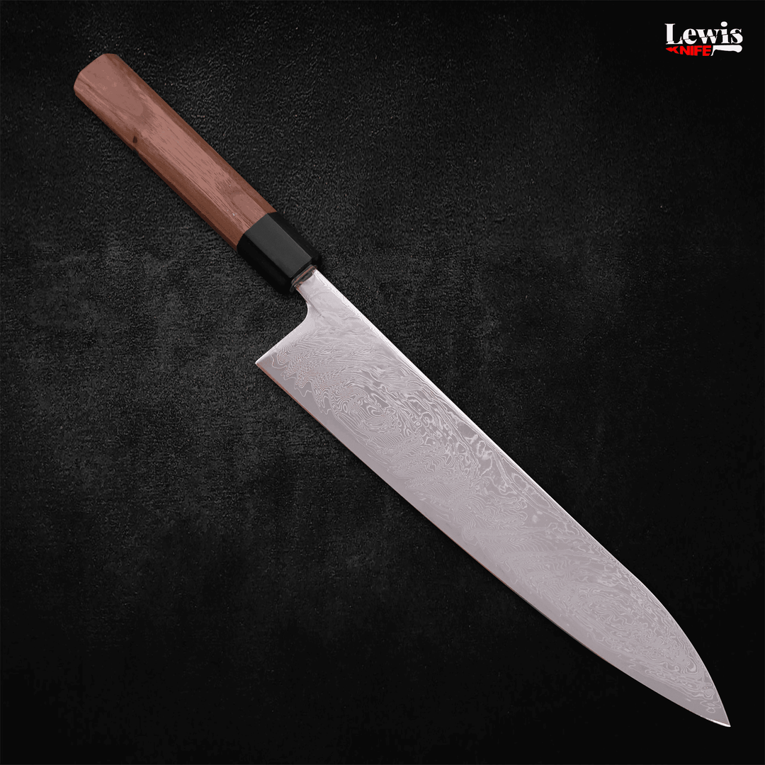 Gyuto SLD Wave Nickel Damascus 240mm - Lewis Knife