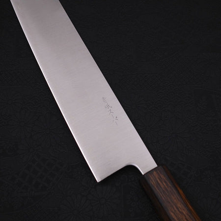 Kiritsuke-Stainless-Clad-Blue-Super-Polished-Sumi-Urushi-Handle-210mm-Blue-Super-Polished-Japanese-Handle-Musashi-Japanese-Kitchen-Knives-3 - Lewis Knife