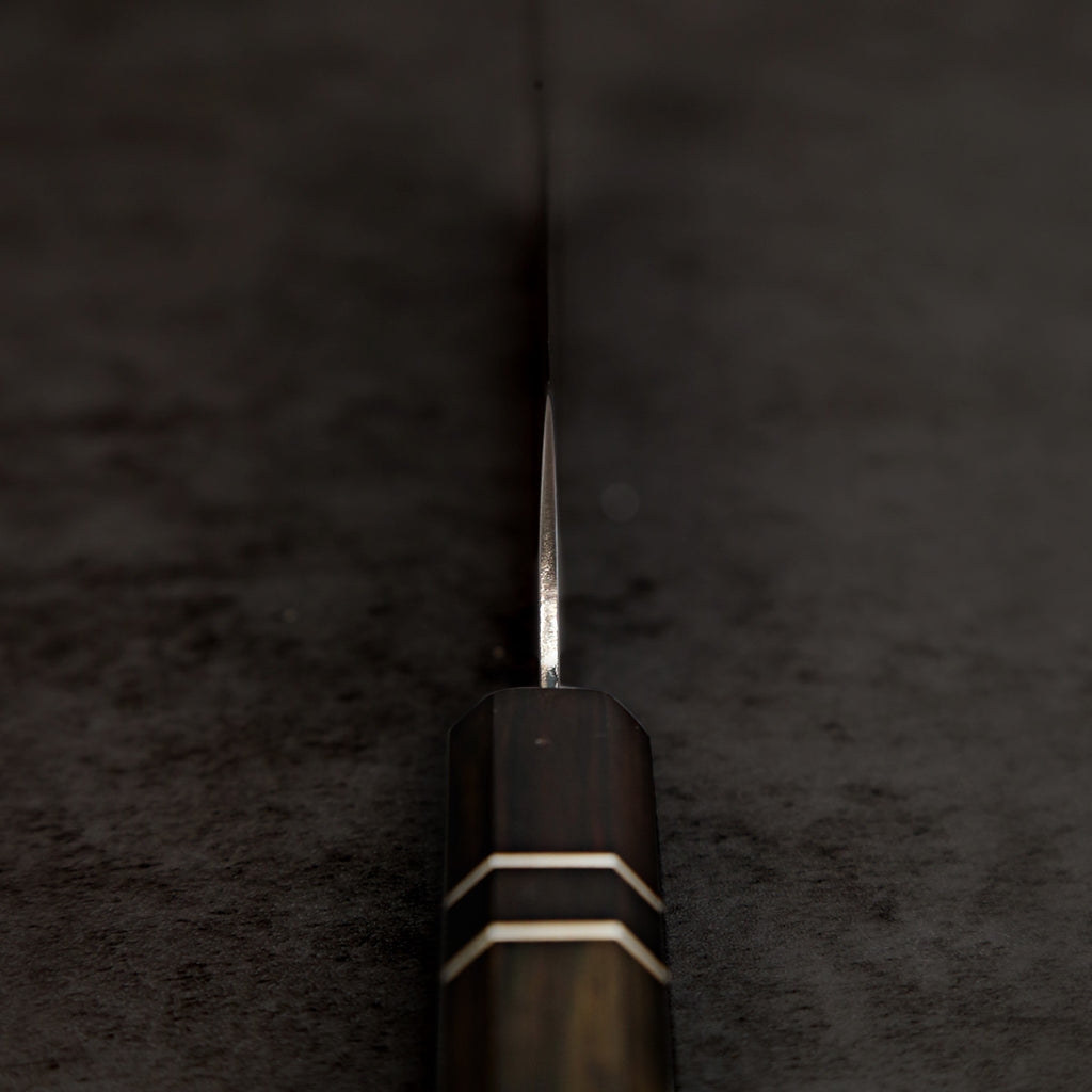 Bunka Blue Steel Ebony Wood Handle 185mm