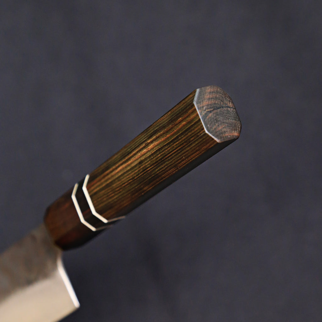 Bunka Blue Steel Ebony Wood Handle 185mm