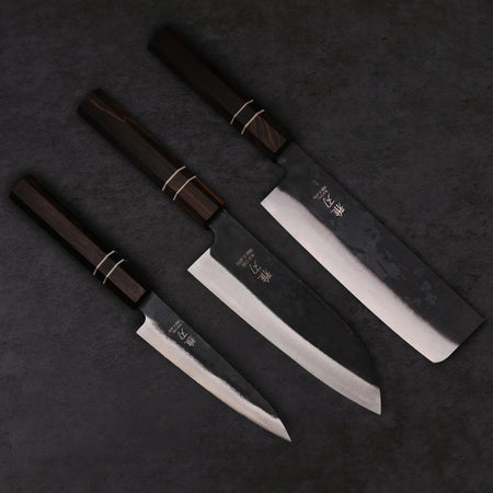 Bunka 185mm & Nakiri VG-10 Rosewood Handle Knife Set - Lewis Knife