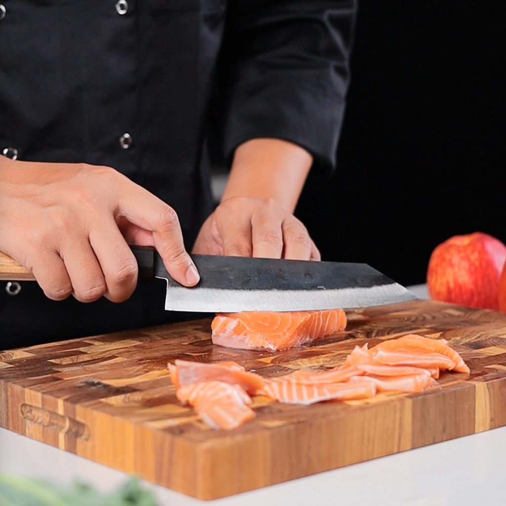 Mini Bunka Blue Steel Rosewood Handle 175mm