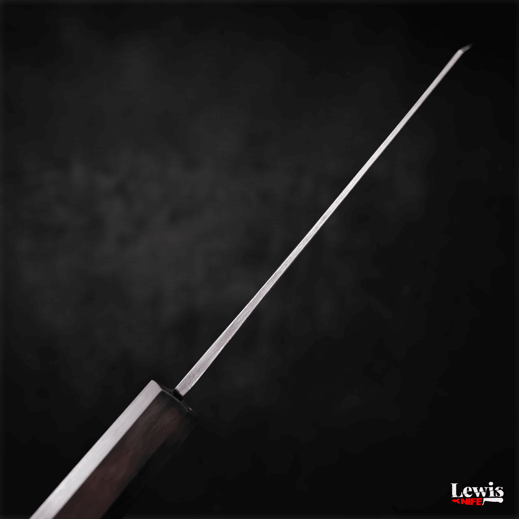 Bunka Blue steel #1 Kurouchi Stainless Clad Ebony Handle 190mm - Lewis Knife