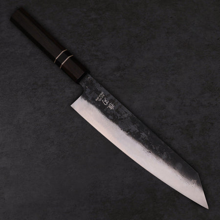 Bunka 215mm & Nakiri Blue Steel Ebony Handle Knife Set - Lewis Knife