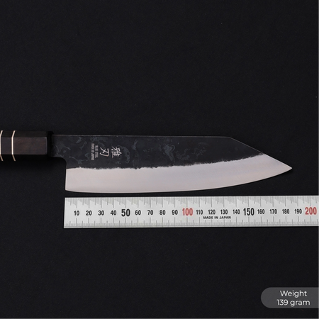 Bunka Blue Steel Ebony Wood Handle 185mm