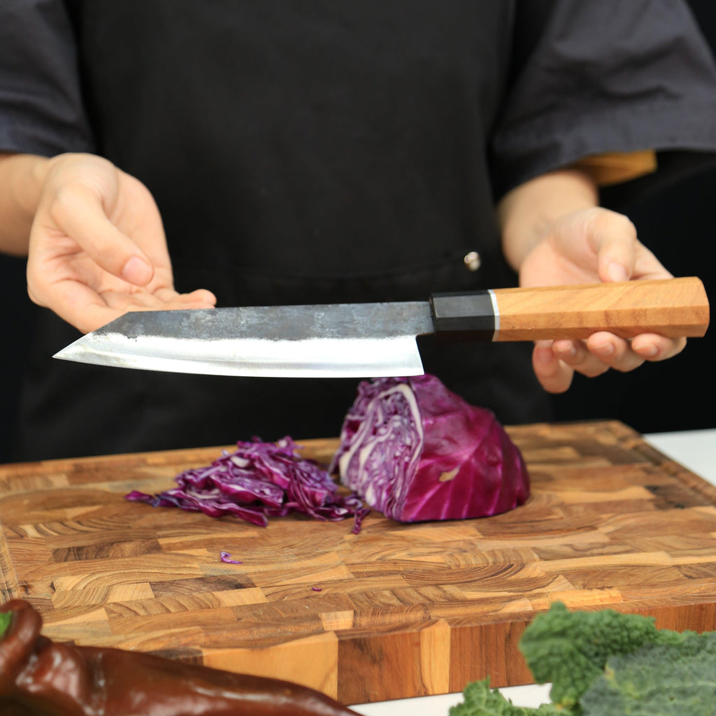 Bunka & Nakiri Japanese Blue Steel V3 Knife Set - Lewis Knife