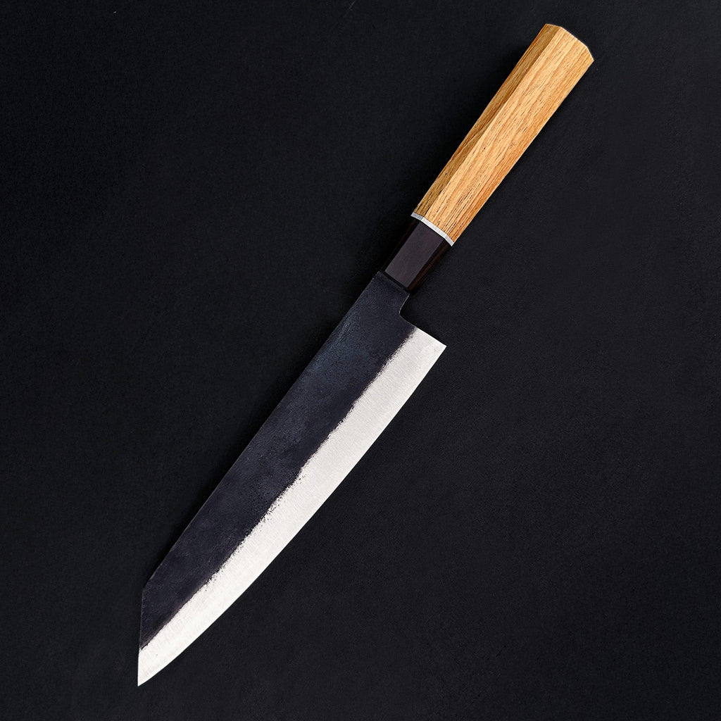 Bunka Blue Steel #1 Ebony Wood Handle 170mm - Lewis Knife