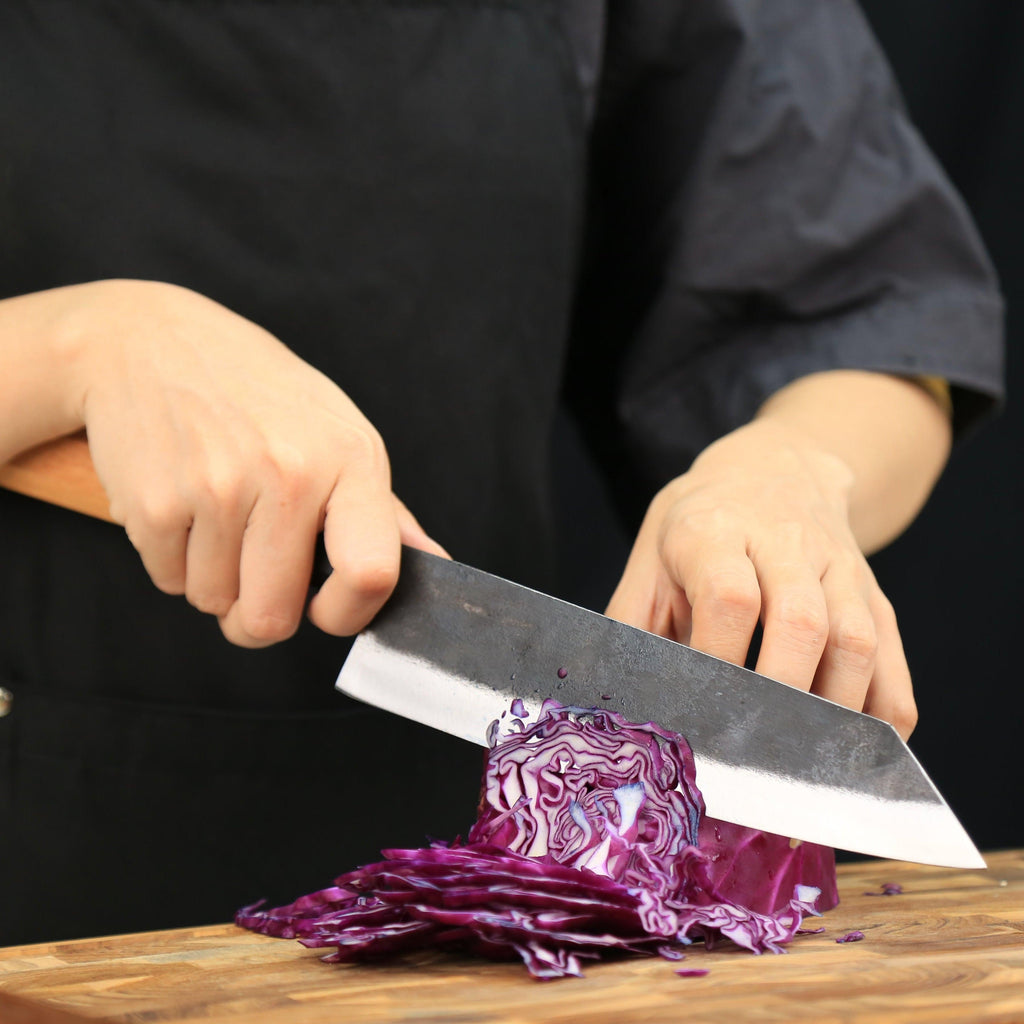 Bunka Blue Steel #1 Ebony Wood Handle 170mm - Lewis Knife