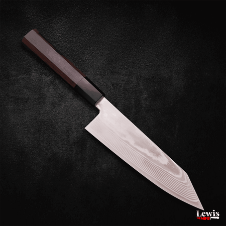 Bunka Silver Steel #3 Damascus Buffalo Wenge Handle 170mm - Lewis Knife