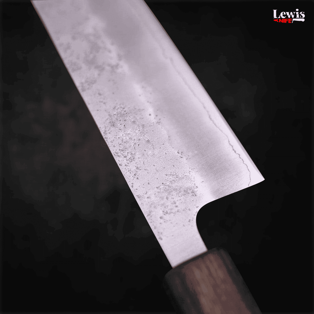 Bunka Silver Steel #3 Nashiji Sumi Urushi Handle 170mm - Lewis Knife
