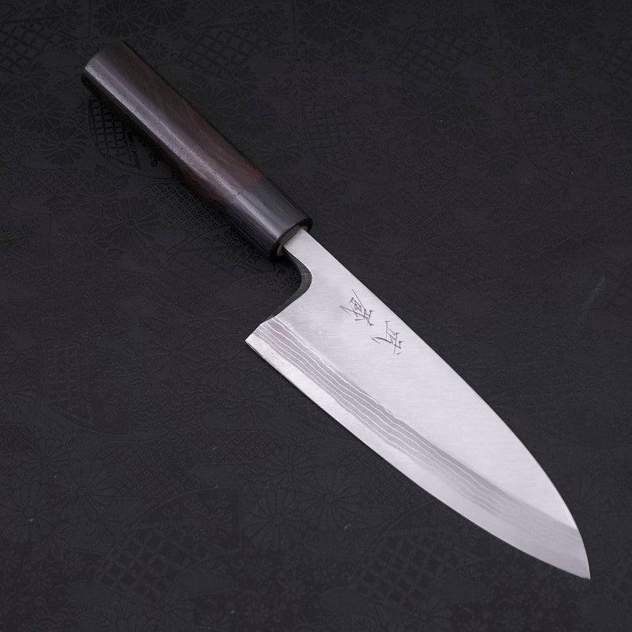 Deba Blue Steel #2 Damascus Shitan Handle 165mm - Lewis Knife