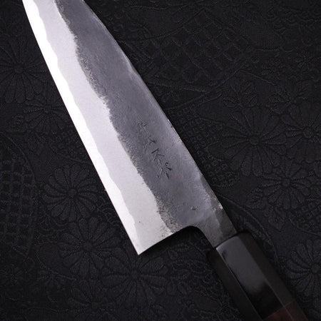 Funayuki Sabaki Blue Super Kurouchi Buffalo Ebony Handle 135mm - Lewis Knife