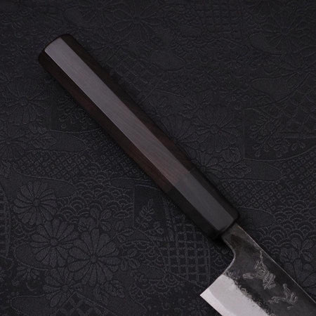 Funayuki Sabaki Blue Super Kurouchi Buffalo Ebony Handle 135mm - Lewis Knife