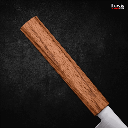Gyuto AUS-10 Polished Oak Handle 210mm - Lewis Knife