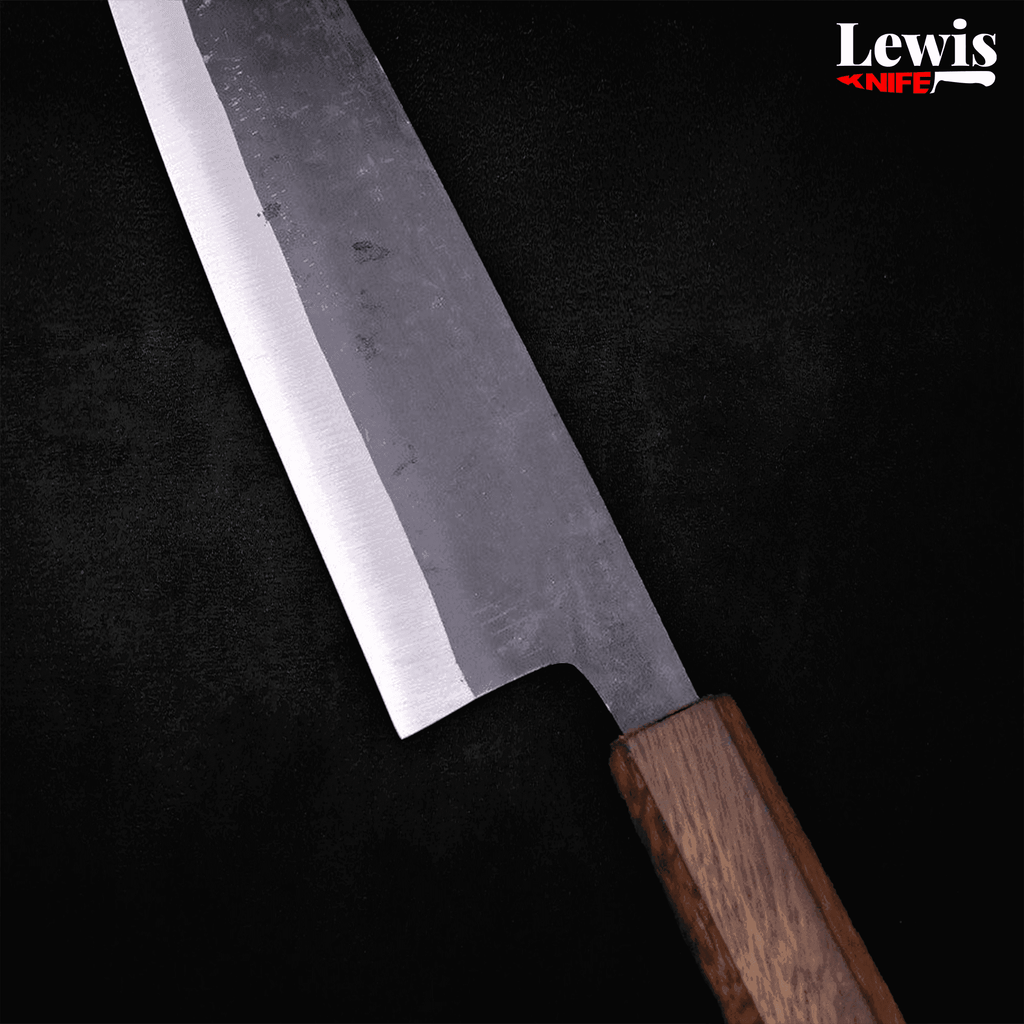 Gyuto Blue steel #2 Kurouchi Sumi Urushi Handle 210mm - Lewis Knife