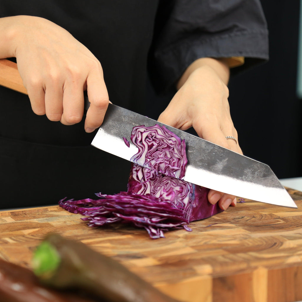 Gyuto Blue Steel #3 Ebony Wood Handle 203mm - Lewis Knife