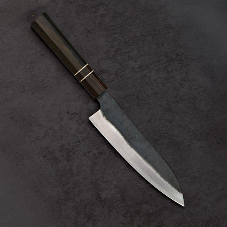Gyuto Blue Steel Ebony Wood Handle 190mm - Lewis Knife