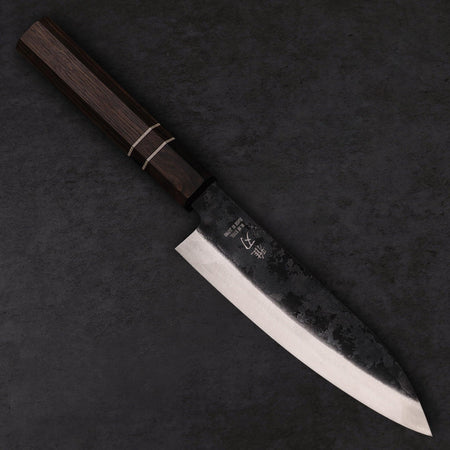Gyuto Blue Steel Ebony Wood Handle 165mm - Lewis Knife