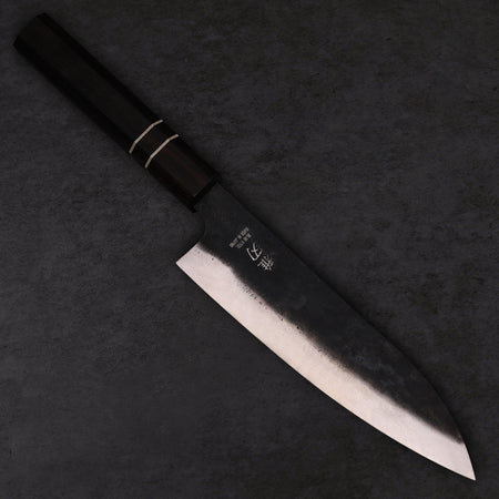 Gyuto Blue Steel Ebony Wood Handle 190mm - Lewis Knife