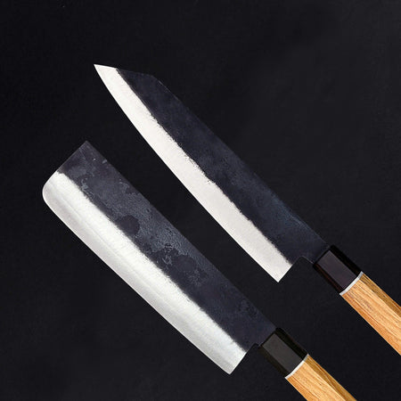 Gyuto & Nakiri Japanese Blue Steel V3 Knife Set - Lewis Knife