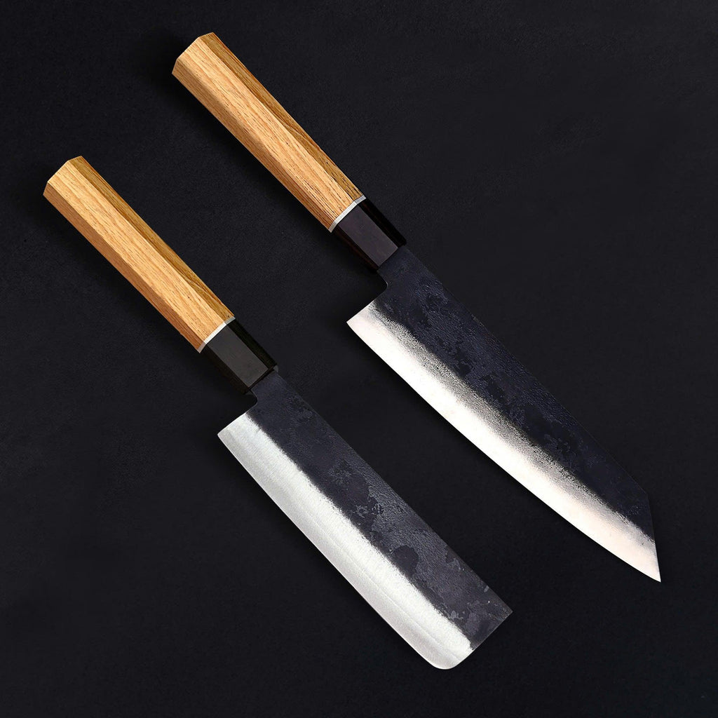 Gyuto & Nakiri Japanese Blue Steel V3 Knife Set - Lewis Knife