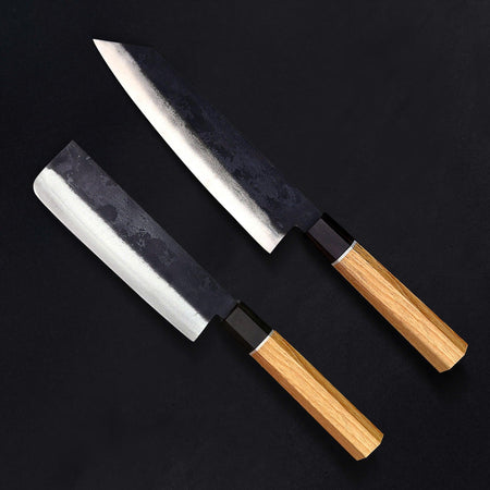 Gyuto & Nakiri Japanese Blue Steel V3 Knife Set - Lewis Knife