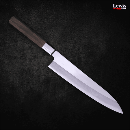 Gyuto Silver Steel #3 Walnut Handle 210mm - Lewis Knife